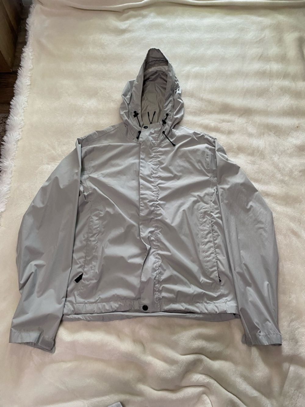 Iceberg Light Gray Hooded Utility Jacket